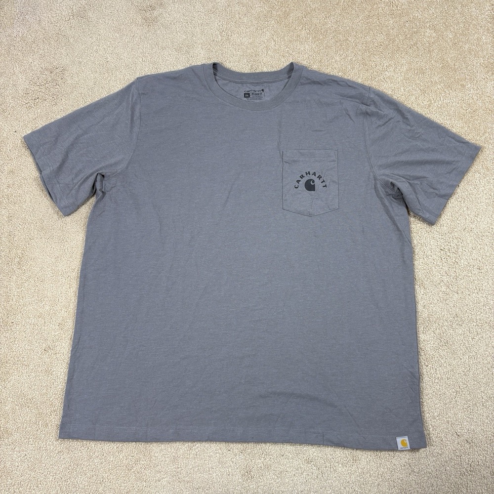 Carhartt Made To Work Workwear Graphic T-Shirt Gray 2XL XXL Relaxed Fit